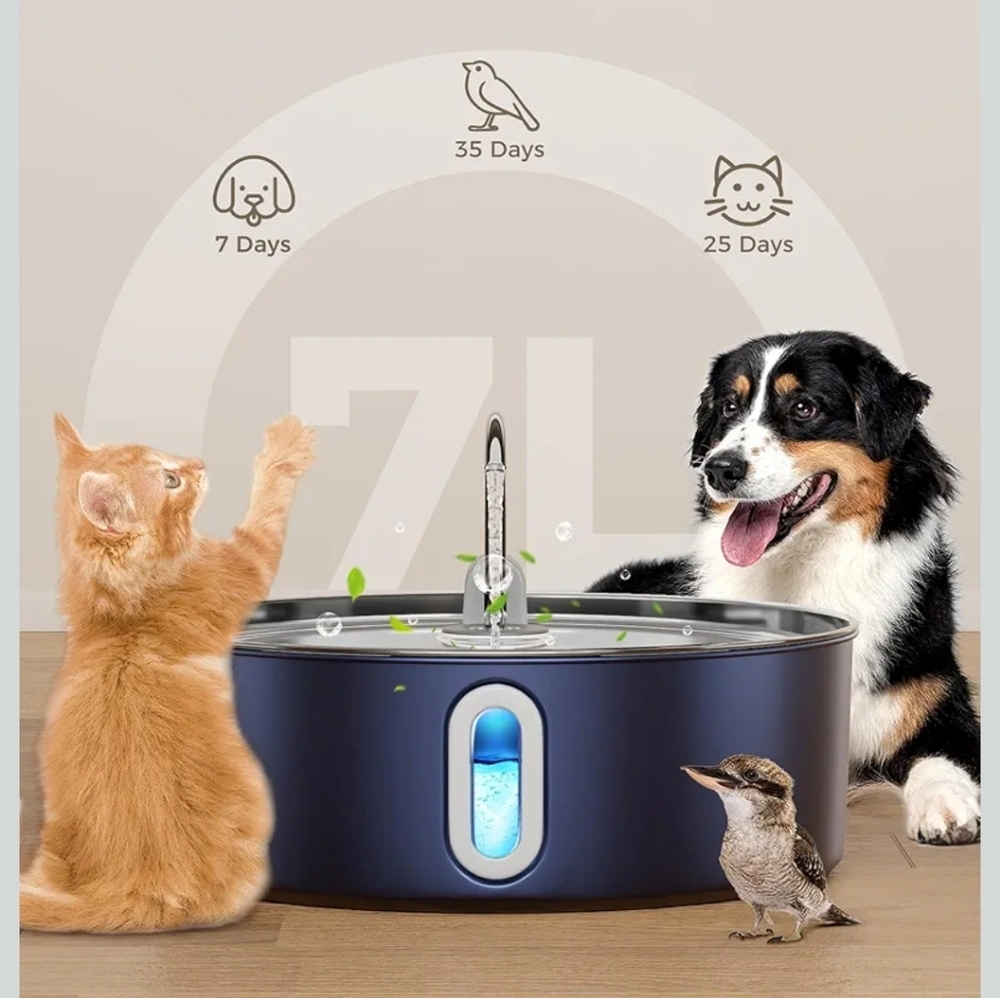 Dog Water Fountain for Large Dogs 7L/236oz Stainless Steel Dog Water Bowl Dispen - Picture 7 of 8